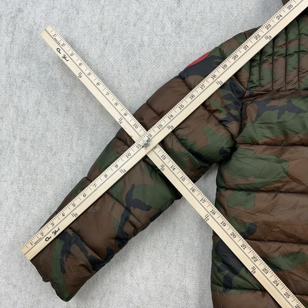 Air Jordan Puffer Jacket Boys Large Green Cano Full Zip Hooded Youth Jumpman‎ *